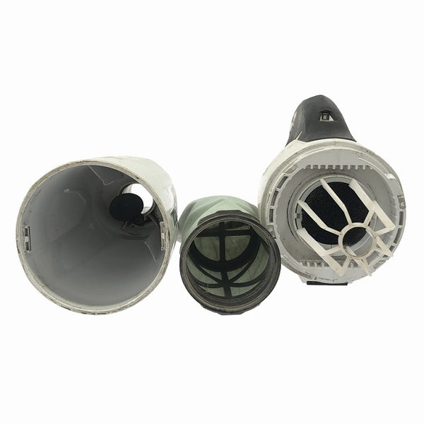 ☆中古品☆makita マキタ 18V 充電式クリーナー CL281FD 白 本体＋サイクロンアタッチメント＋パイプ＋ノズル付 コードレス113650 - 9