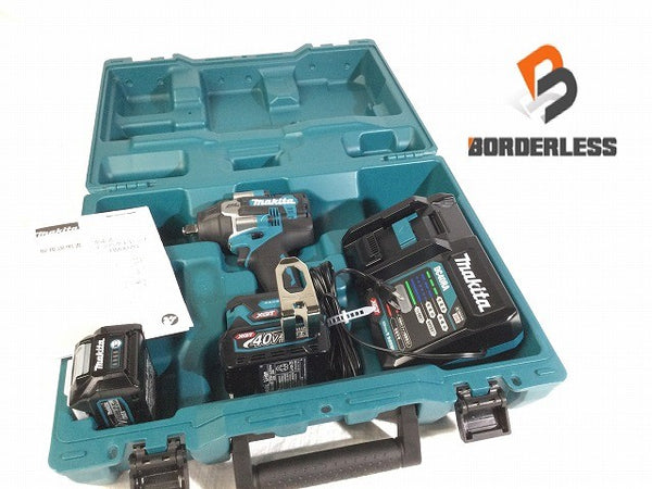 ☆未使用品☆makita マキタ 40Vmax 充電式インパクトレンチ TW007GRDX バッテリ2個(2.5Ah) 充電器 ケース付 コードレス134864 - 2