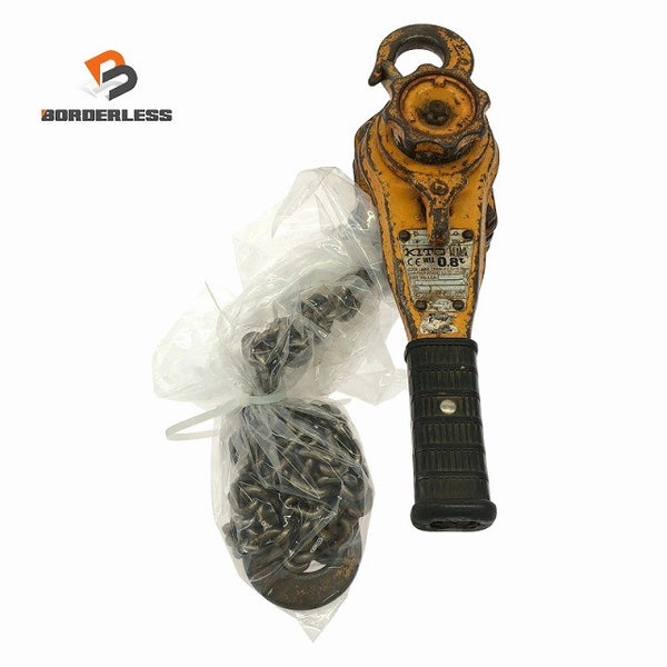 ☆中古品☆KITO キトー レバーブロック L5形 LB008 荷重0.8ton/800kg 揚程1.5m レバーホイスト ガッチャ 荷揚げ機 荷締め機137283 - 1