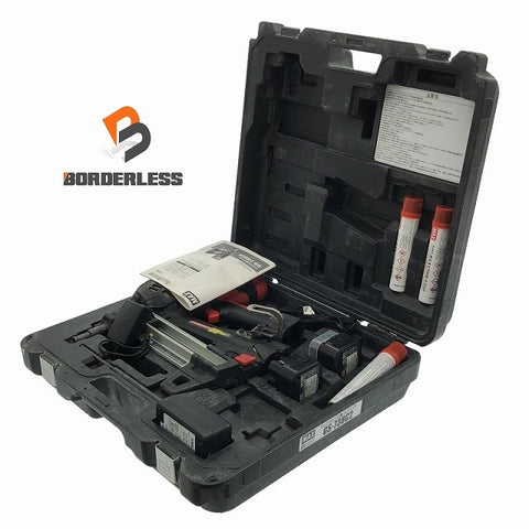 ☆中古品☆MAX マックス 6V 38mm ガスネイラ GS-738C2 バッテリ2個(6V 1.5Ah)充電器+ケース付 ガス式鋲打ち機 ガスピン打ち機