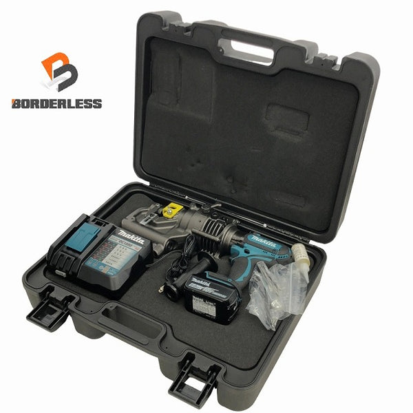 ☆極美品☆ makita マキタ 18V 充電式パンチャー PP200DRG バッテリー1個(18V 6.0Ah) 充電器 油圧式パンチャー コードレス - 1