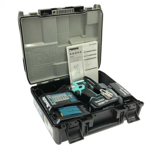 ☆未使用 限定色☆makita マキタ 18V 充電式インパクトドライバー TD173DGXTB ターコイズブルー バッテリ2個(6.0Ah) 充電器 ケース134875 - 2