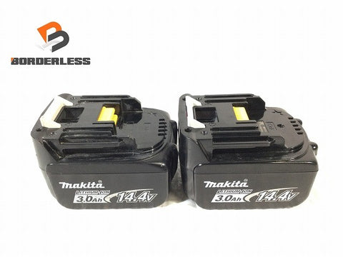 ☆中古品２個セット☆makita マキタ 14.4V 3.0Ah リチウムイオンバッテリー BL1430B BL1430 リチウムイオン電池129092