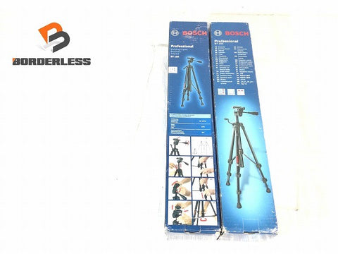 ☆未使用品2本セット☆BOSCH ボッシュ 測量用 アルミ三脚 BT150 気泡管付 ネジ穴1/4" レーザー距離計用 測定器用125976