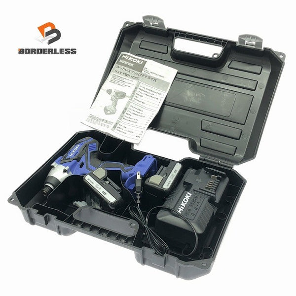☆美品☆HIKOKI ハイコーキ 14.4V コードレスインパクトドライバ FWH14DGL バッテリー2個(1.5Ah) 充電器 ケース付 ※コメント必読117824 - 1