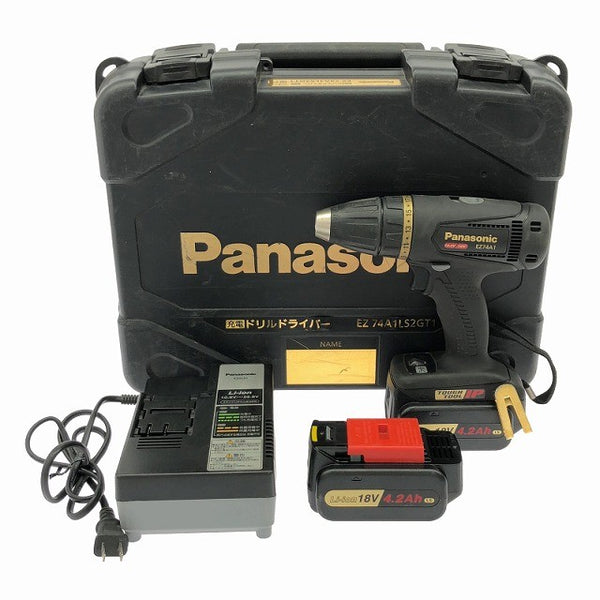 ☆中古品 限定色 Panasonic パナソニック 14.4V/18V 充電ドリルドライバー EZ74A1LS2GT1 黒金 フルセット 充電式ドライバドリル137670 - 3