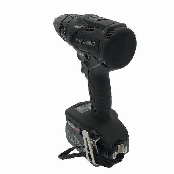 ☆中古品☆Panasonic パナソニック 14.4V/18V 充電振動ドリル＆ドライバー EZ79A3LJ2G-B 黒 バッテリ2個()18V5.0Ah) 充電器 ケース - 7