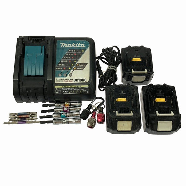 ☆中古品☆makita マキタ 18V 充電式インパクトドライバ TD171D バッテリー3個(6.0Ah)+バッテリー1個(14.4V 6.0Ah)充電器+ケース132780 - 10