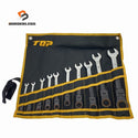 ☆未使用品☆TOP トップ工業 首振りラチェットコンビセット FRC-10000S 工具袋入り 7mm～24mm スパナセット131681 - 1