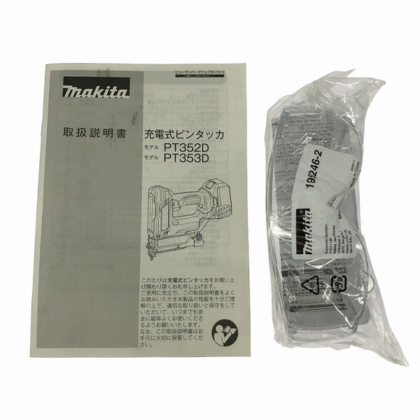 ☆中古品☆makita マキタ 18V 35mm 充電式ピンタッカ PT353D 本体+ケース コードレス ピンネイラ ピン釘打機 電動工具136228 - 9