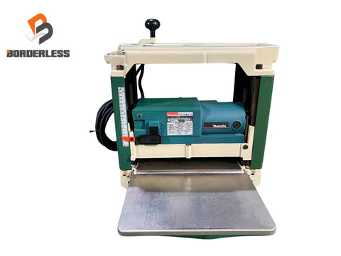 ☆比較的綺麗☆makita マキタ 100V 304mm 自動カンナ 2012NB 定盤固定式 替刃式 自動かんな盤 プレーナー 研磨機 大工道具129875