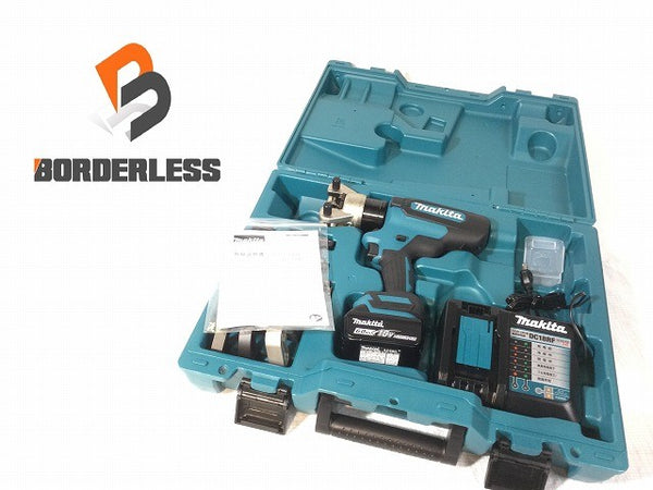 ☆未使用品☆makita マキタ 18V 充電式圧着機 TC300DRG バッテリ1個(6.0Ah) 充電器+ダイス+ケース付 コードレス 油圧式 圧着工具 - 1