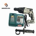 ☆中古品☆makita マキタ 14.4V 16mm 充電式ハンマドリル HR162D 白 充電器(DC18RA)付 コードレス ハンマードリル 穴あけ - 1
