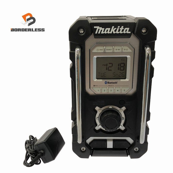 ☆美品☆makita マキタ 充電式ラジオ MR108 黒/ブラック 本体+ACアダプター付 Bluetooth対応 コードレス 現場ラジオ 作業ラジオ129526 - 1