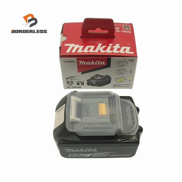 ☆極美品充電回数1回☆makita マキタ 18V 6.0Ah 純正 リチウムイオンバッテリー BL1860B 残量表示付 リチウムイオン電池 蓄電池119049 - 1