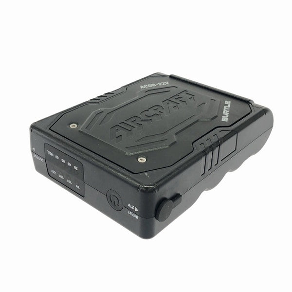 ☆比較的綺麗☆BURTLE バートル 22V 空調作業服用リチウムイオンバッテリー AC08-22V 黒 ACアダプタ付 エアークラフト - 2