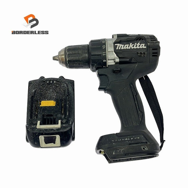 ☆中古品☆makita マキタ 18V 充電式ドライバドリル DF484D 黒/ブラック バッテリー1個(18V 3.0Ah)付 コードレス ドライバードリル126943 - 1