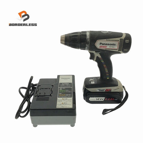 ☆中古品☆Panasonic パナソニック 14.4V/18V 充電ドリルドライバー EZ74A1 本体+バッテリー(14.4V 4.2Ah)+充電器117581