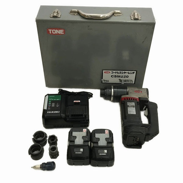 ☆中古品☆TONE トネ 36V コードレスシャーレンチ CSM220 マルチボルトバッテリー2個(BSL36B18)充電器 ケース付 充電式シャーレンチ137016 - 3