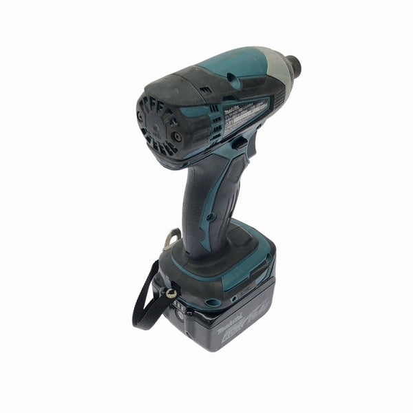 ☆中古品☆makita マキタ 14.4V 充電式インパクトドライバー TD134DX2 青/ブルー バッテリ1個(14.4V6.0Ah) 充電器 ケース付 - 6