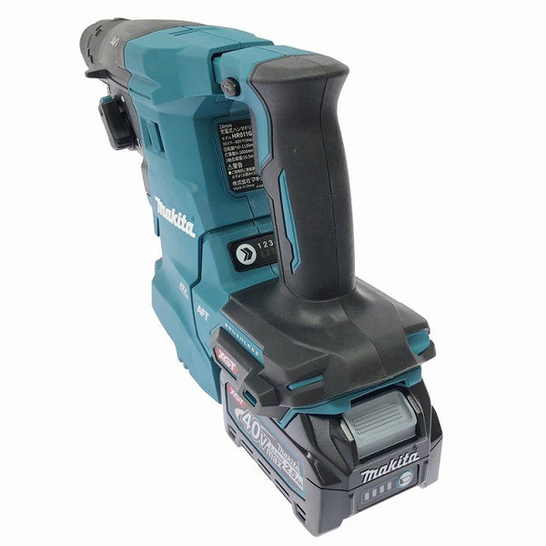 ☆未使用品☆makita マキタ 40Vmax 28mm 充電式ハンマドリル HR011GRDX バッテリ2個(2.5Ah) 充電器 ケース付 コードレス132355 - 5