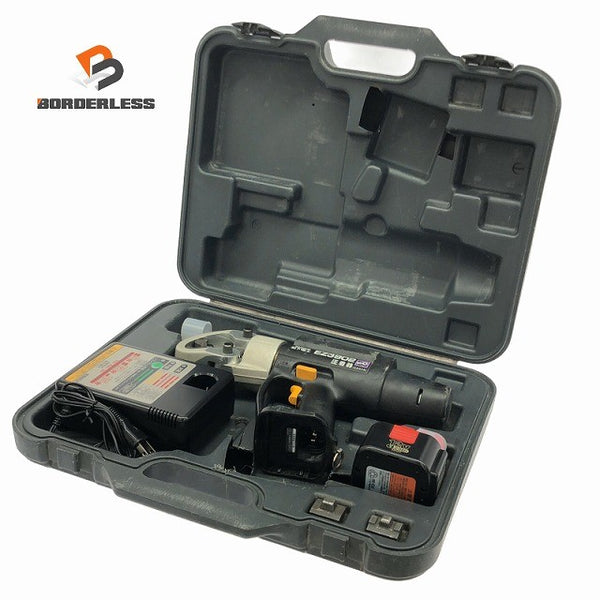 ☆中古品☆National ナショナル 12V 充電圧着器 EZ3902 バッテリ1個(12V2.0Ah) 充電器 ケース 充電式 圧着機 圧着工具 松下電工136315 - 1