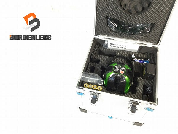 ☆未使用品☆ ムラテックKDS 高輝度グリーンレーザー墨出し器 ATL-96RG 本体+パーツ+バッテリ1個+充電器+電池+ケース 光学114839 - 1