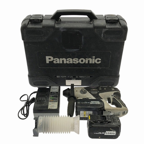 ☆中古品☆Panasonic パナソニック 28.8V 充電ハンマードリル EZ7880LP2S-B バッテリー2個(EZ9L82) 充電器 ケース付112666 - 3