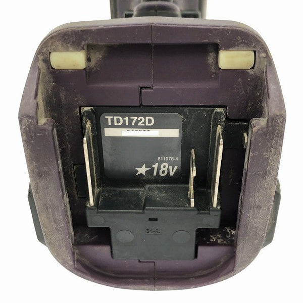 ☆中古品☆makita マキタ 充電式インパクトドライバ TD172D  紫/パープル バッテリー2個(18V 6.0Ah)付き コードレス137212 - 7