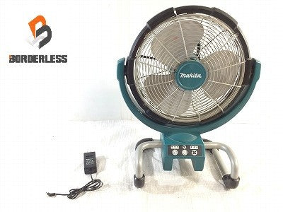 ☆中古品☆makita マキタ 18V 充電式産業扇 CF300D 本体＋ACアダプタ付 コードレス バッテリー式 扇風機 ファン 送風機 - 1