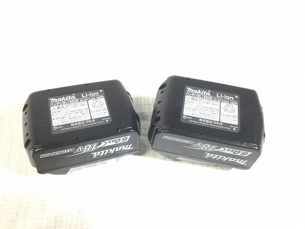 ☆未使用品2個セット☆makita マキタ 18V 6.0Ah 純正 リチウムイオンバッテリー BL1860B 残量表示付 リチウムイオン電池 ※箱なし117733 - 10