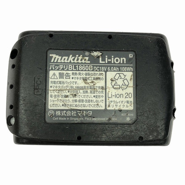 ☆中古品セット☆makita マキタ 18V 6.0Ah 純正 リチウムイオンバッテリー BL1860B  急速充電器 DC18RC リチウムイオン電池137761 - 9