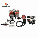 ☆比較的綺麗電動工具セット☆10.8V 充電式ドライバドリル JCD28 100V 変速ディスクグラインダー SDG-1050VS 110V トリマー131640 - 1