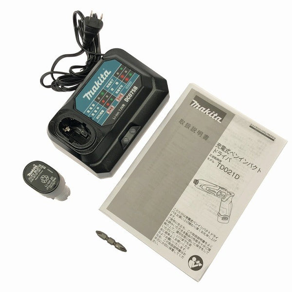 ☆未使用品☆makita マキタ 7.2V 充電式ペンインパクトドライバー TD021DSHSP バッテリ1個(1.5Ah) 充電器付 コードレス135183 - 10