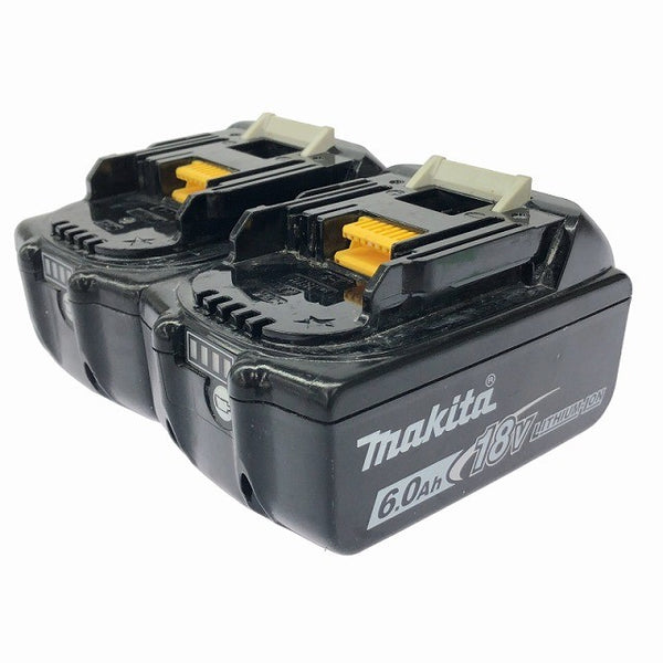 ☆中古品2点セット☆makita マキタ 18V 6.0Ah 純正 リチウムイオン 