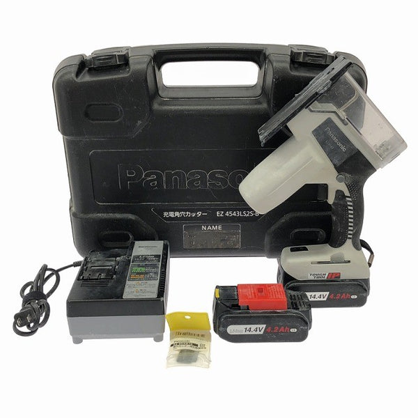 ☆中古品☆Panasonic パナソニック 14.4V 充電角穴カッター EZ4543 バッテリ2個(14.4V4.2Ah) 充電器 ケース 充電式ボードカッター134195 - 3