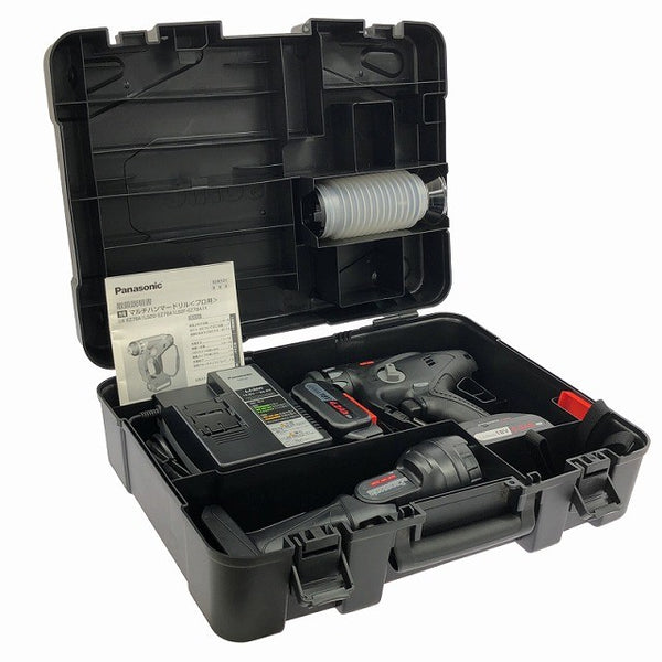 ☆未使用品 Panasonic パナソニック 14.4V/18V 充電マルチハンマードリル EZ78A1LS2GTB バッテリ2個 充電器 ライト ケース136314 - 2