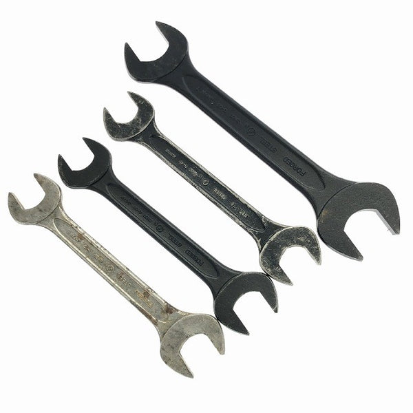 ☆中古品14本セット☆ASH ASAHI アサヒ 旭金属 片口スパナ6本 36～41mm 両口スパナ8本 16-18mm～27-30mm ハンドツール123689 - 1