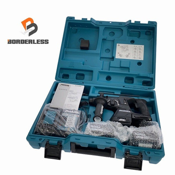 ☆未使用品☆makita マキタ 18V 充電式ハンマドリル HR244DRGXB 黒 バッテリ2個(18V6.0Ah) 充電器 ケース付 ハンマードリル134811 - 1
