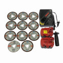 ☆中古品☆BOSCH ボッシュ 14.4V 100mm 充電式ディスクグラインダー GWS 14.4V/GWS14.4V バッテリ2個 充電器 刃複数付き129069 - 10