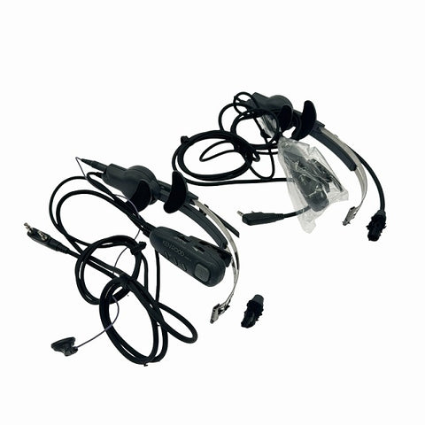 ☆極美品☆KENWOOD ケンウッド ヘッドセット HMC-4(G) 2点セット VOX/PTT/TOT対応 3キーリモコン対応 - 0