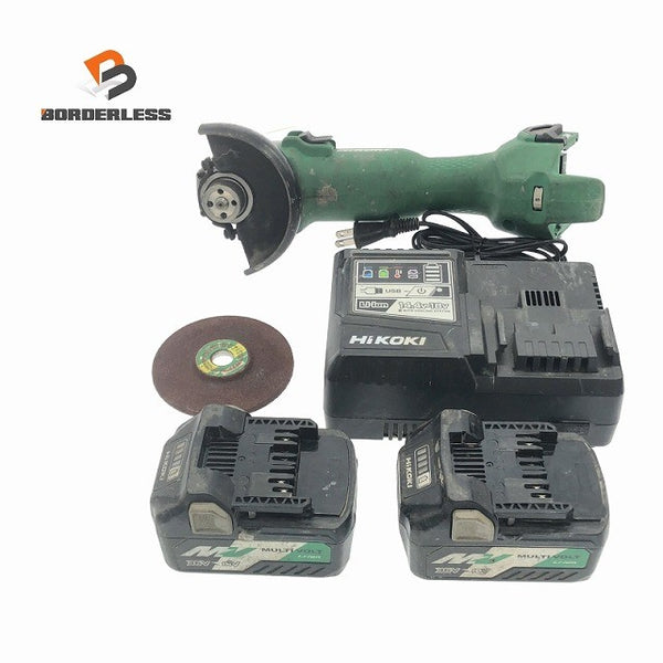 ☆中古品☆HiKOKI ハイコーキ 36V 100mm コードレスディスクグラインダー G3610DA バッテリ2個(36V2.5Ah) 充電器付 コードレス118868 - 1