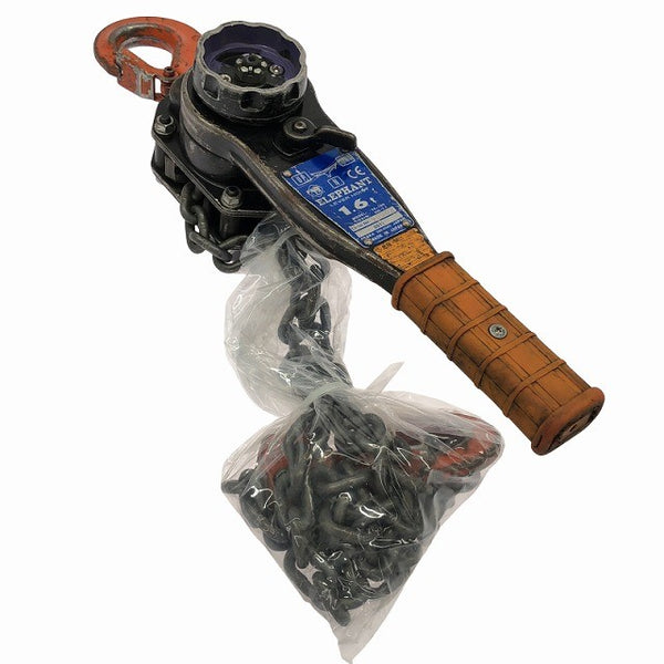 ☆中古品☆象印チェンブロック エレファント YA型 強力レバーホイスト YA-160 荷重1.6ton 揚程1.5m レバーブロック135676 - 3