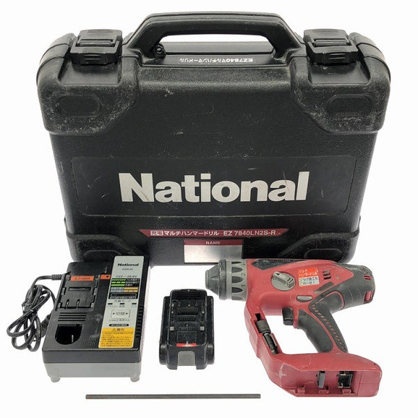 ☆中古品☆National ナショナル 14.4V マルチハンマードリル EZ7840 バッテリ1個(14.4V 3.0Ah) 充電器 ケース付 ハンマドリル132838 - 3