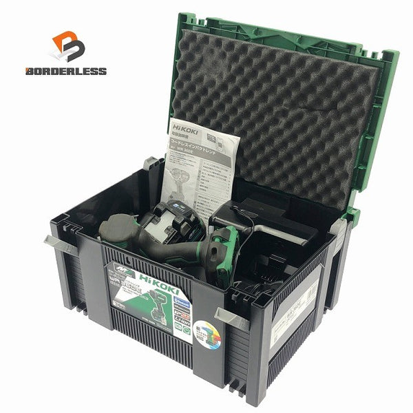 ☆中古品☆Hikoki ハイコーキ コードレスインパクトレンチ WR36DE(2XPSZ) バッテリ2個 充電器 ケース 締め付け工具118784 - 1