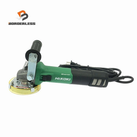 ☆極美品☆ HIKOKI ハイコーキ 100mm 電子ディスクグラインダ 細径 ブレーキ付 G10BYE2 紅蓮 集じんカバー付き 電動工具 研磨 研削117739