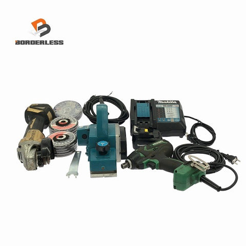 ☆中古品 3点セット☆makita 電気カンナ 1900BA ディスクグラインダ GA403D HiKOKI インパクトレンチ WR12VE おまけ多数125823