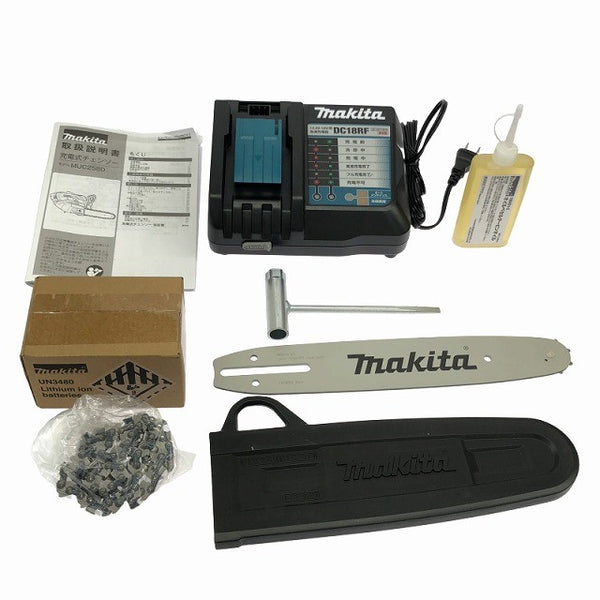 ☆極美品☆makita マキタ 18V 250mm 充電式チェンソー MUC258DRG バッテリ1個(6.0Ah) 充電器付 コードレス チェーンソー 電動137021 - 10