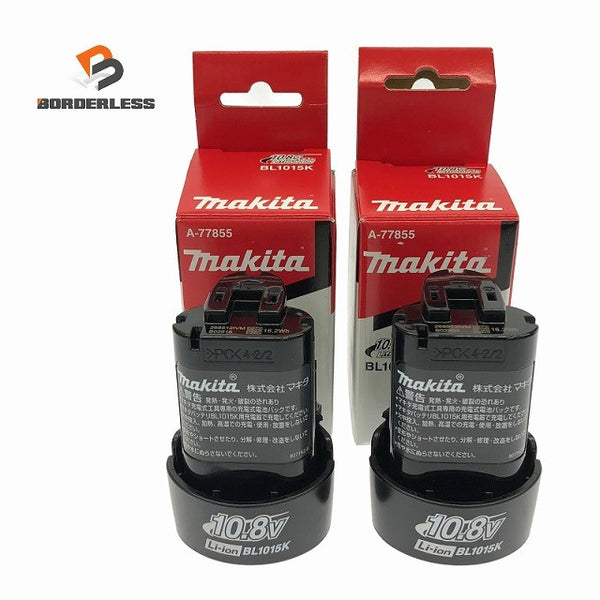 ☆未使用品2個セット☆ makita マキタ 10.8V 1.5Ah 純正 リチウムイオンバッテリー BL1015K A-77855 差込式 リチウムイオン電池137023 - 1