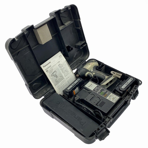 ☆中古品 コメント必読☆Panasonic パナソニック 14.4V 充電インパクトドライバ EZ7543 バッテリー2個 充電器 ケース付 締付け130508 - 2